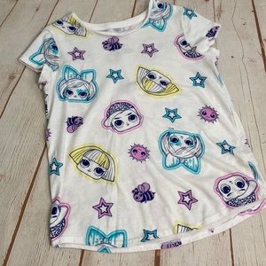LOL Surprise Allover Face Pink/Blue/Yellow Pastel Doll Tee Shirt